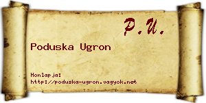 Poduska Ugron névjegykártya